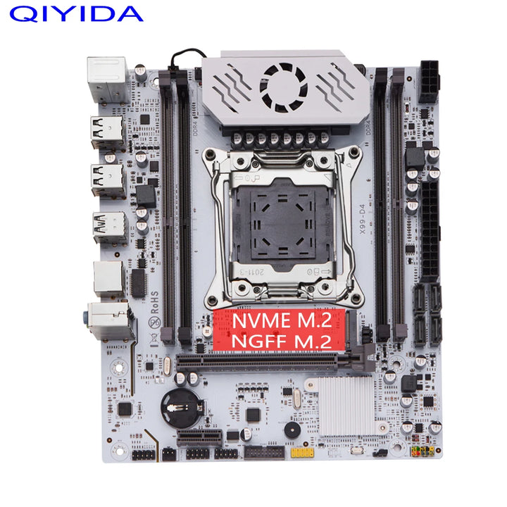 QIYIDA X99 D4 com Chipset C612 - Suporte para NVMe M.2 e NGFF M.2