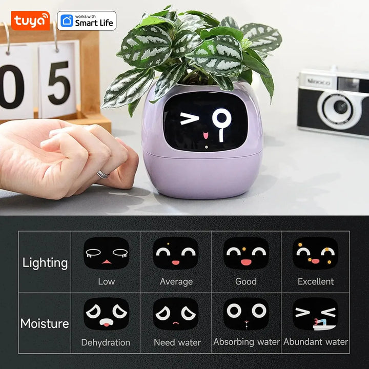 Vaso Inteligente com Expressões Digitais - Cuide das Suas Plantas com Estilo