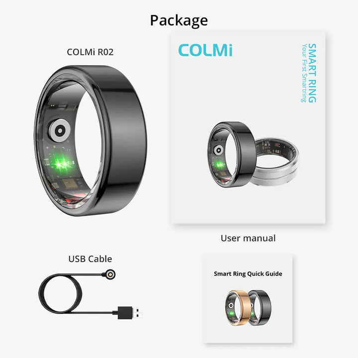 Anel Inteligente COLMI com Monitor de Saúde e Fitness - Controle Total na Ponta dos Dedos